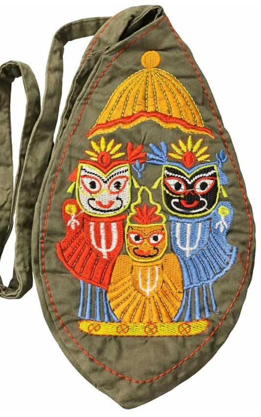 LORD JAGANNATH, LORD BALRAM & SUBADHRA DEVI MALA JAP BAGS WITH TULSI MALA-108 BEADS