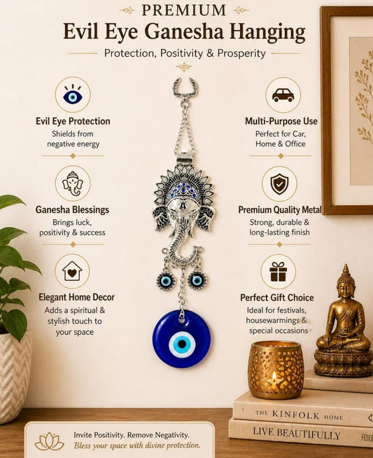 Premium Ganesha Evil Eye Protection Wall Hanging